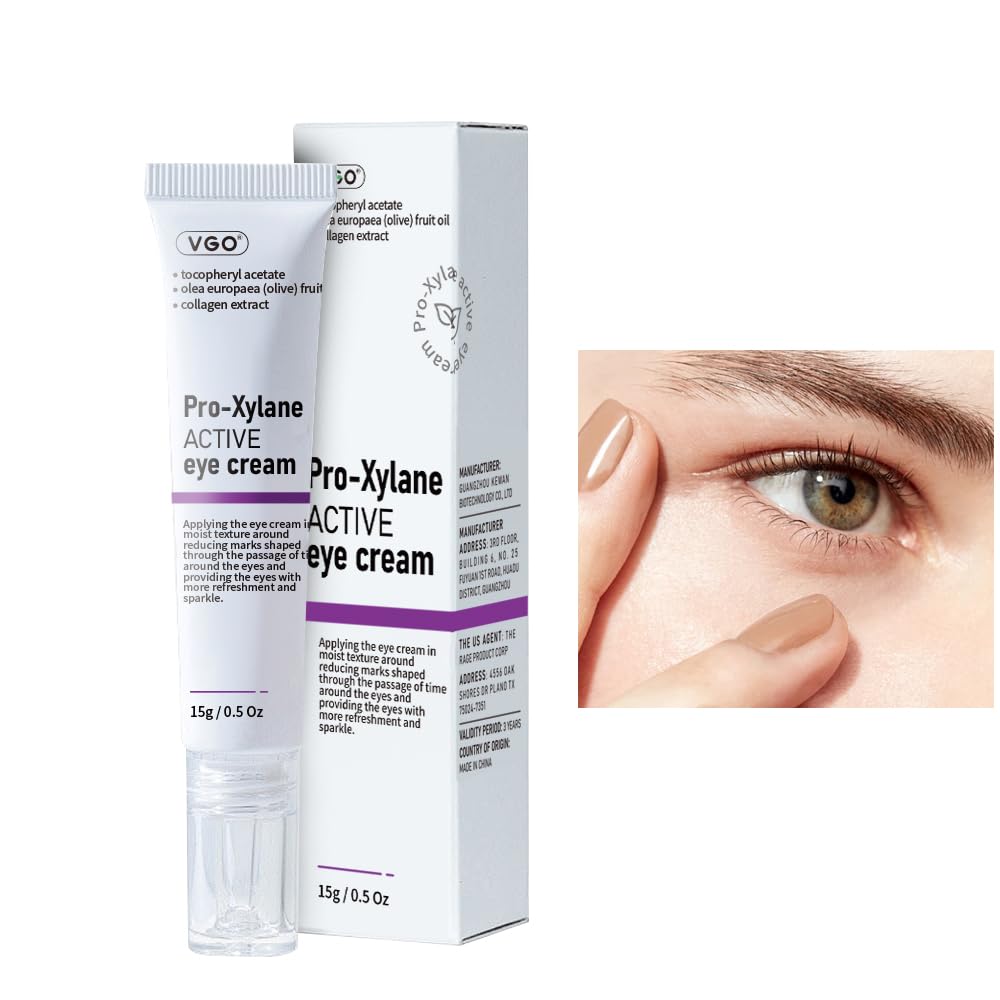 VGO 눈 크림 2% 눈의 밑에 어두운 원형 & Puffiness를 위한 Pro-Xylane 눈 수리 크림, 직업적인 Xylane + 6D Hyaluronic 산은 굳힌모, 정밀한 선, 15g/0.5 Oz를 감소시킵니다