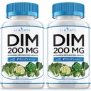 DIM 보충교재 200mg - DIM Diindolylmethane 플러스 BioPerine - 에스트로겐 균형, 호르몬 Menopause 기복, 여드름 처리, Vegan - 120 조사