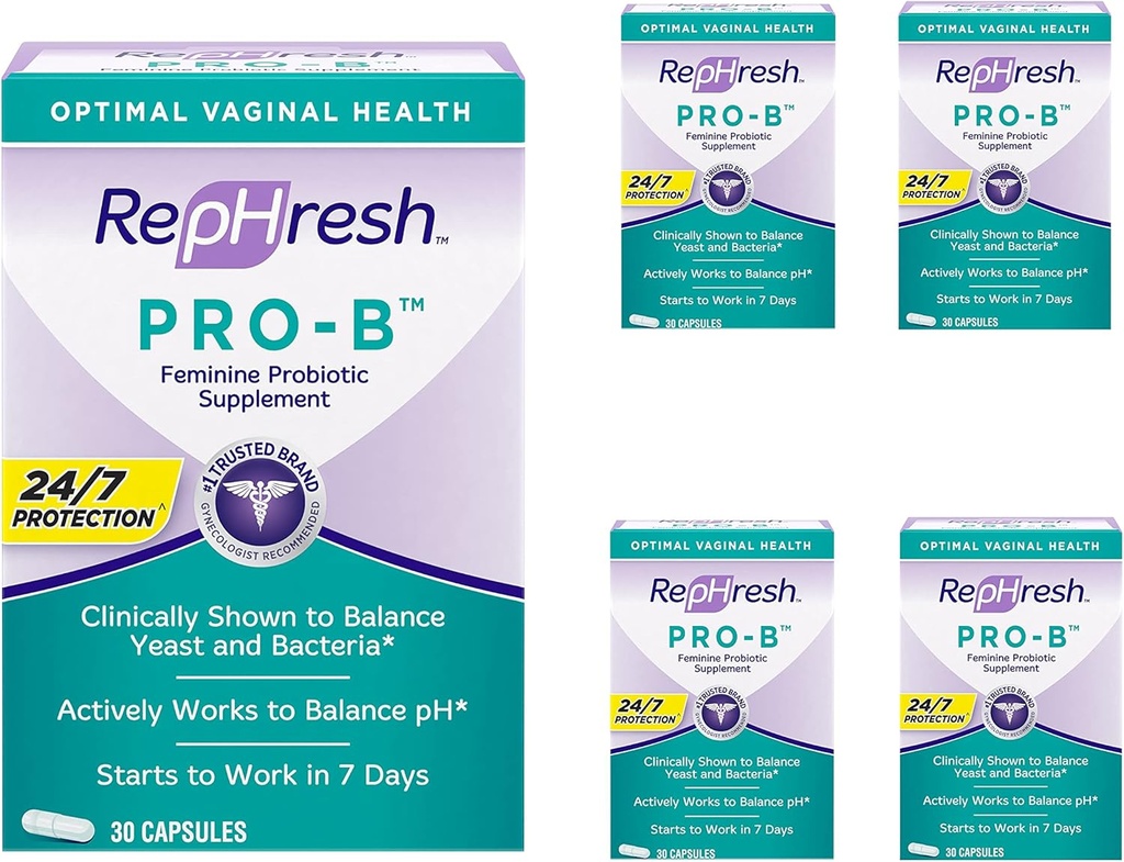 RepHresh Pro-B Probiotic Feminine 보충 - 5 팩