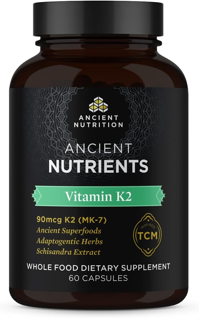 고대 영양 비타민 K2 보충교재, K2-90mcg K2의 Adaptogenic 허브, 효소는, 지원 심장 혈관 기능, Paleo & Keto 친절한, 60의 캡슐을 활성화했습니다