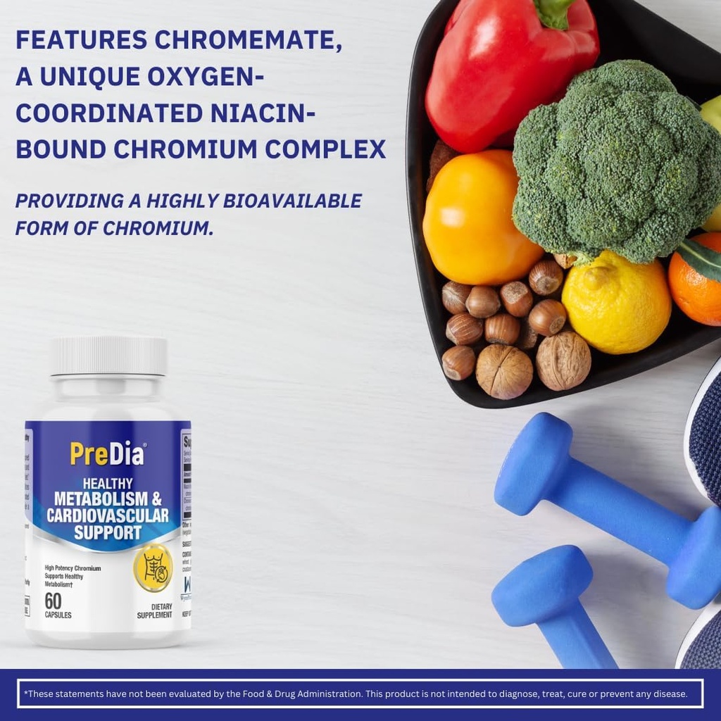 PreDia - 건강한 대사 및 심혈관 지원 건강 - (Chromium 200mcg)