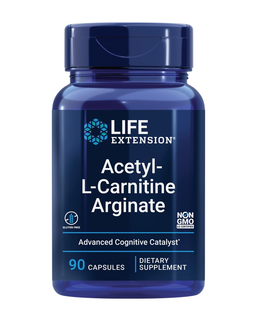 수명 연장 아세틸 L 카르니틴 Arginate, 진보된 두뇌 & Nerve 건강, 세포 에너지 지원, 글루텐 자유로운, 비 GMO, 90의 캡슐