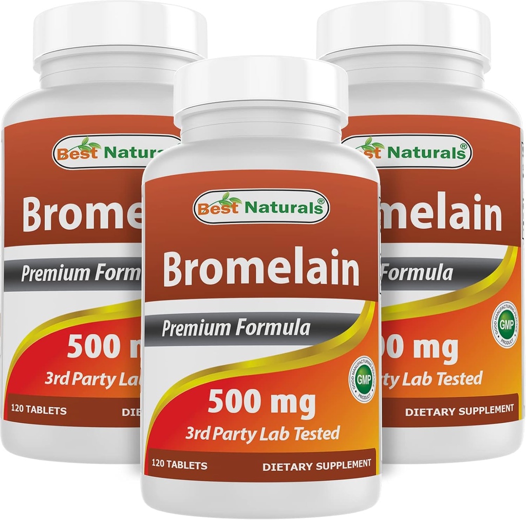 최고의 자연 Bromelain 500mg 120 정제 (120 개)