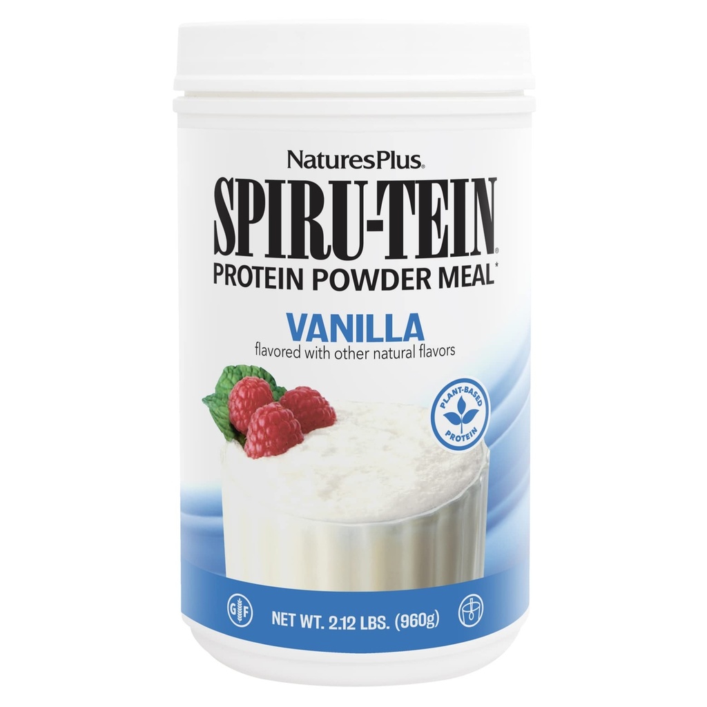 NaturesPlus SPIRU-TEIN, 바닐라 - 2.12 파운드 - Spirulina Protein Powder - 에너지를위한 비타민 및 미네랄 - 채식주의 자, 글루텐 무료 - 32 서빙