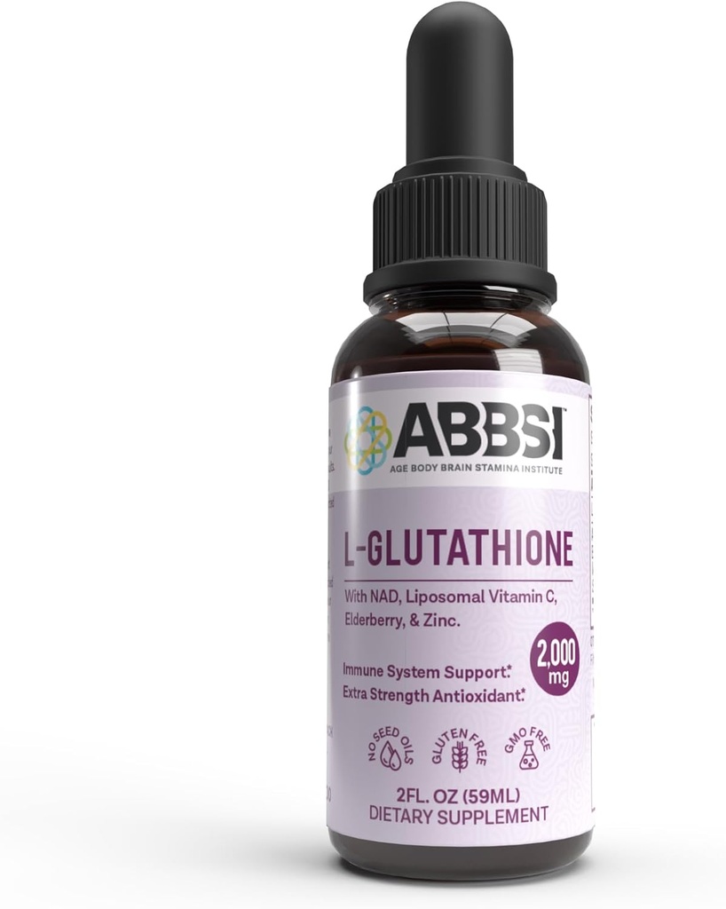 Immune 지원을 위한 NAD & Elderberry를 가진 Liposomal 글루타티온 액체 - 2000MG - 강화된 흡수 - 씨 기름에서 아닙니다 - 강력한 산화 방지제 - 비 GMO, 채식주의자, 글루텐 자유로운 - 2개 fl oz