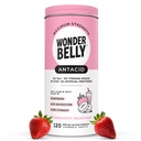 Wonderbelly Antacid, 효과적인 Heartburn 및 즉시 산 Indigestion 구호, 여분 힘 Chewable 정제, 1000 mg 칼슘 탄산염, Talc 또는 염료, 딸기 밀크 셰이크, 120 조사