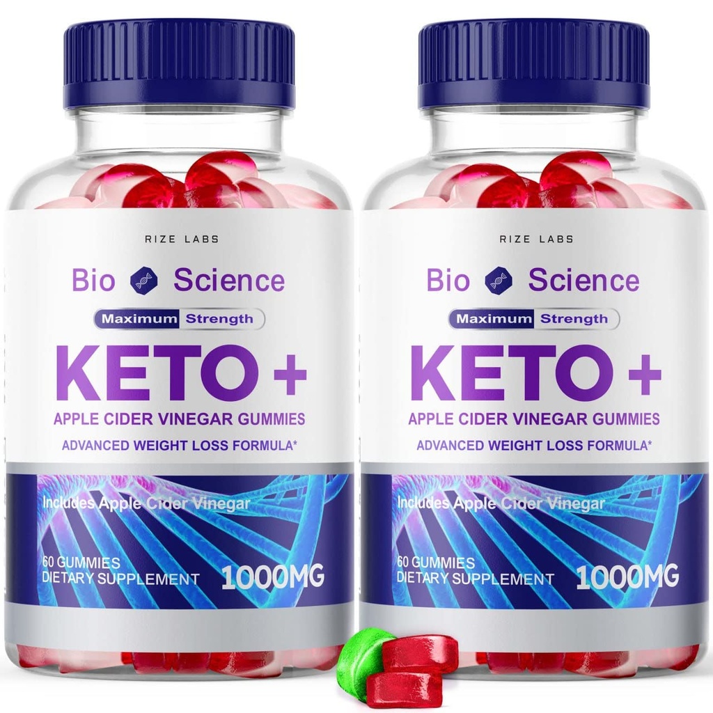 실험실을 rize - 체중 감소를위한 바이오 과학 Keto Plus Gummies, 추가 강도, 고급 공식 포함 Apple Cider Vinegar Gummies (120 Gummies) (팩 2)