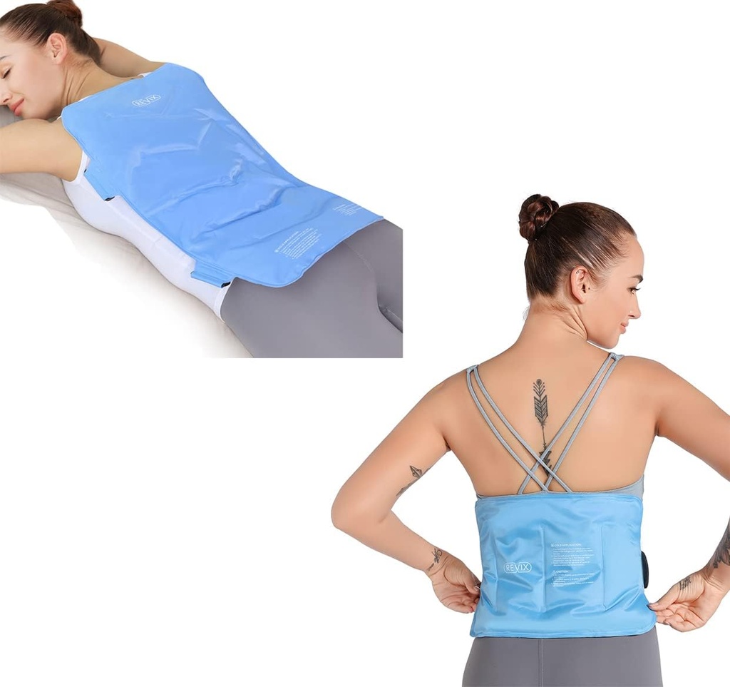 Reusable Injuries를 위한 REVIX 가득 차있는 뒤 얼음 팩 및 더 낮은 뒤 Injuries를 위한 젤 얼음 팩