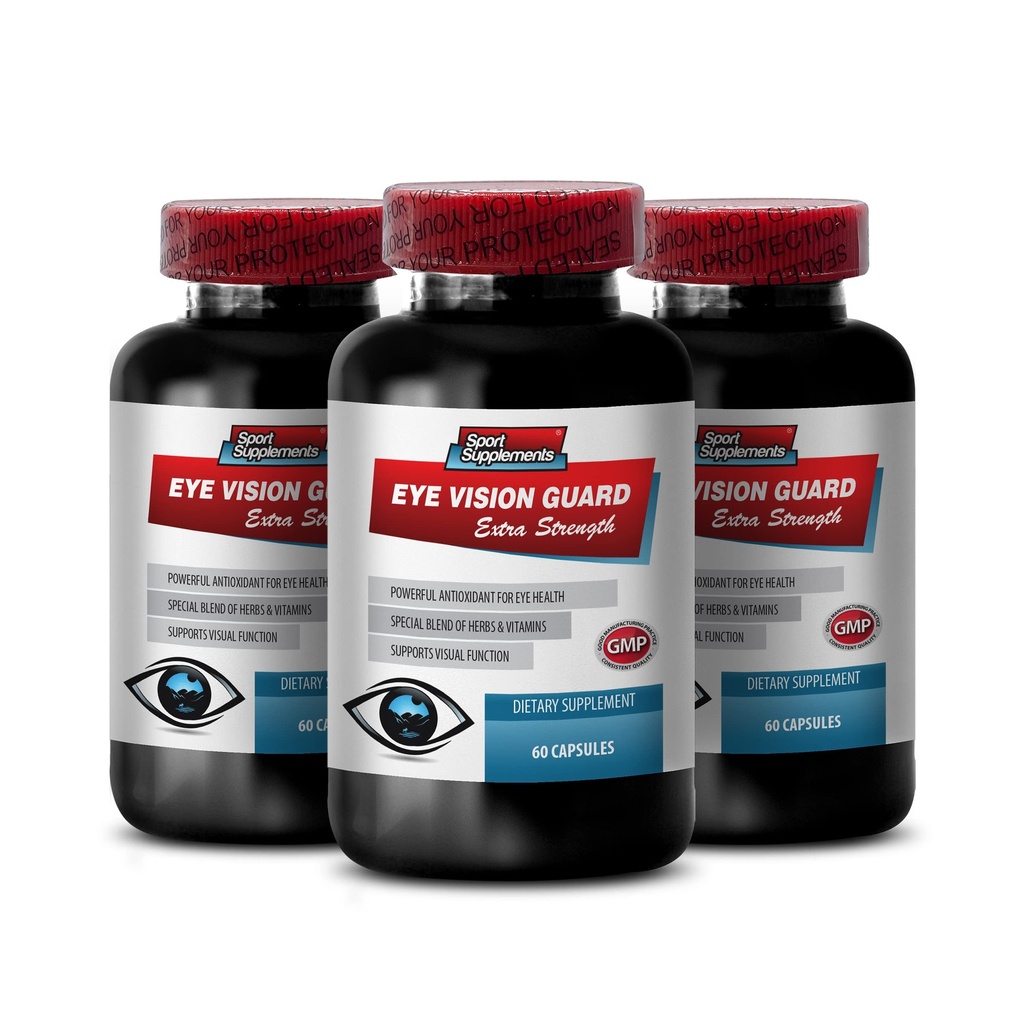 Eye Formula Lutein & zeaxanthin - Eye Vision Guard - 추가 강도, Bilberry 보충교재, Vision, Bilberry Extract for Eye, Vision Support Pills, Bilberry, 3B 180 Caps와 Lutein