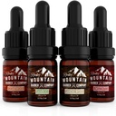 Rocky Mountain Barber Company Beard Oil Sample Size Pack - 4 독특한 Beard Oil Varieties (0.17 oz each) - Cedarwood, Sandalwood, Bamboo & Unscented - 필수 오일을 함유