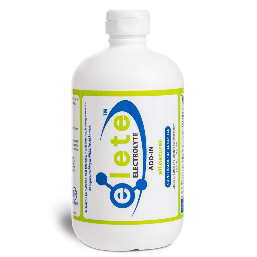 elete Electrolyte Add-in Hydration Drops | 나트륨, 마그네슘, 칼륨 및 향료 미네랄 | 불확실한, 모든 자연 | 다리와 근육 크림 릴리프 | 스포츠 음료 18.6oz