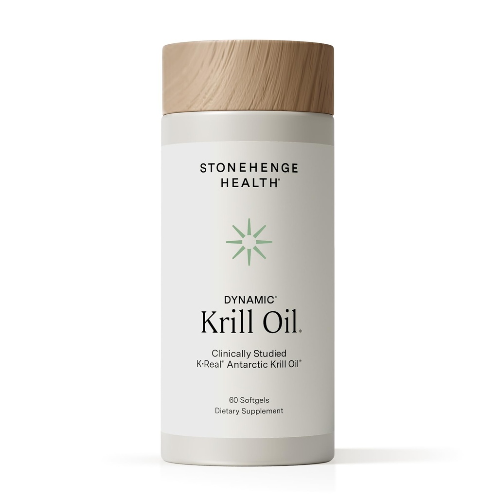 Stonehenge 건강 동적인 크릴 기름 1600mg – EPA, DHA, Phospholipids & 2mg Astaxanthin를 가진 세 배 힘 남극 오메가 3 보충교재 – 심장, 두뇌, 피부, 합동 & 눈 건강 – 60 Softgels를 지원합니다