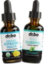 Lung Detox 호흡기 건강 하락 & Chlorophyll 액체 - 유기 호흡기 보충교재 Lungs 기관지 지원을 위한 초본 Lung Cleanse Mullein - Chlorophyll 하락 냄새는 내부 탈취기를 청소합니다