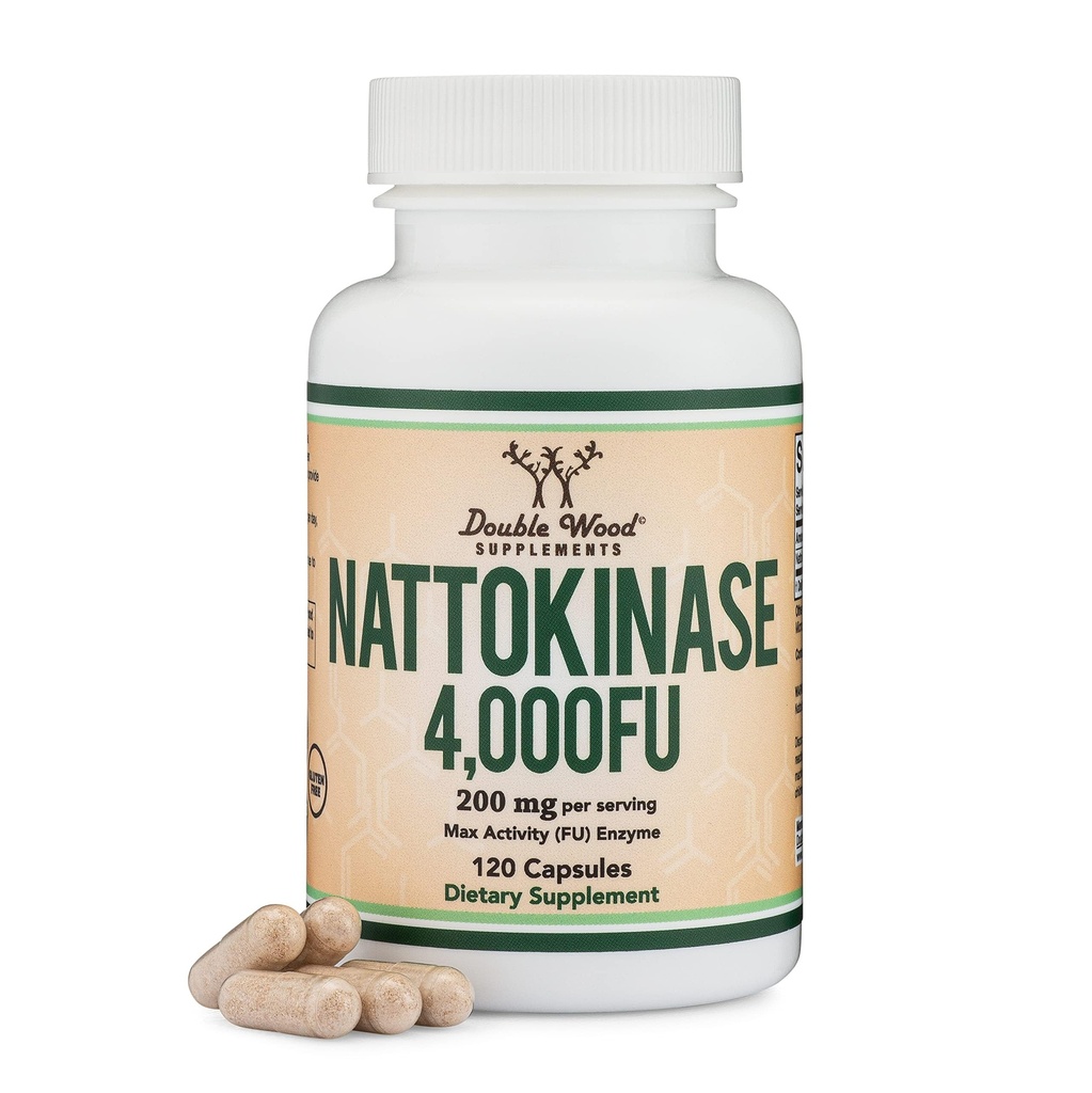Nattokinase 보충교재 4,000 FU 서빙, 120 캡슐 (일본 나토에서 파생되는) 두 배 나무에 의하여 심장 혈관과 Circulatory 지원을 위한 체계적인 효소