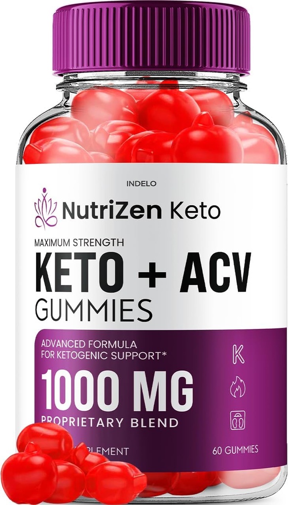NutriZen Keto ACV Gummies - 고급 공식 Nutri Zen Keto Plus ACV Gummies Apple Cider Vinegar Keto Nutrizen ACV Gummies 다이어트 보충 리뷰 남자 여자 (60 Gummies)