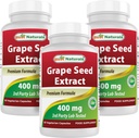 제일 자연적인 포도씨 추출물 400 mg 60 Vcaps (60의 조사 3)의 포장)
