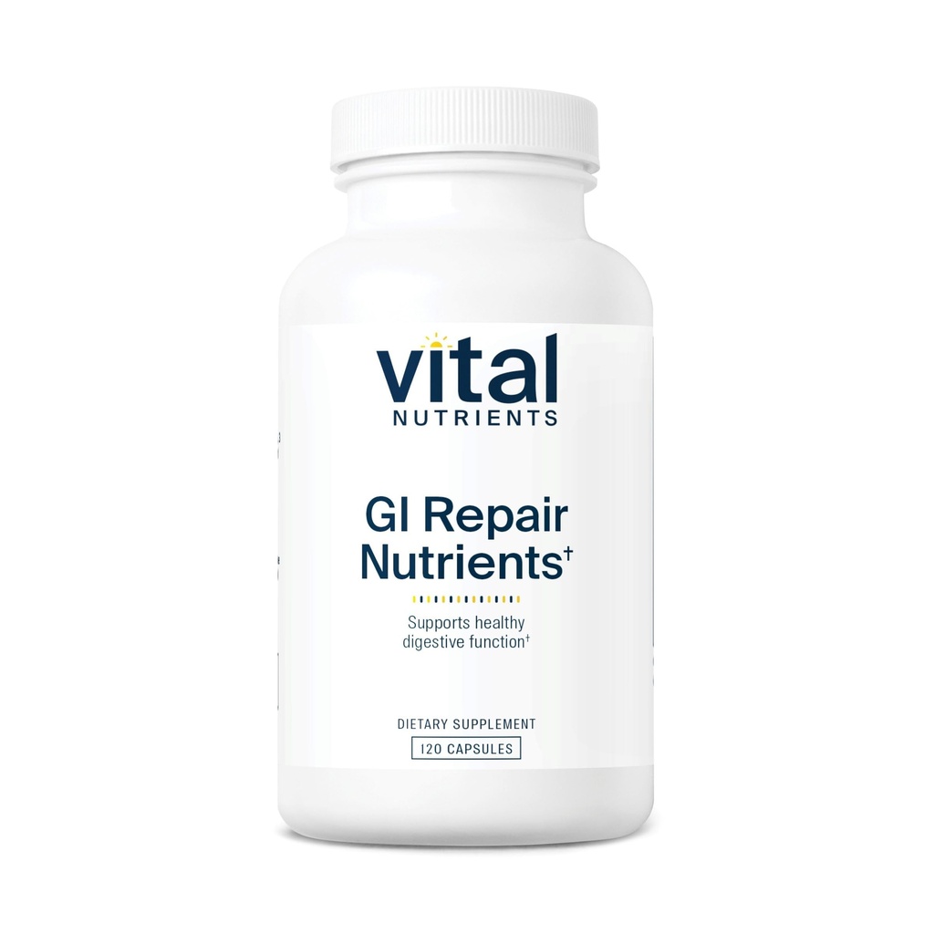Vital Nutrients GI Repair Nutrients | L 글루타민과 N-Acetyl을 가진 누설 Gut 캡슐 | 소화 효소 보충 Gut 건강과 소화를 지원하기 위해 | 글루텐과 낙농 무료 | 120 캡슐