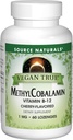 근원 자연적인 Vegan 메틸 Cobalamin, 비타민 B-12 버찌 맛있은 규정식 보충교재, 1 Mg - 60 Lozenges