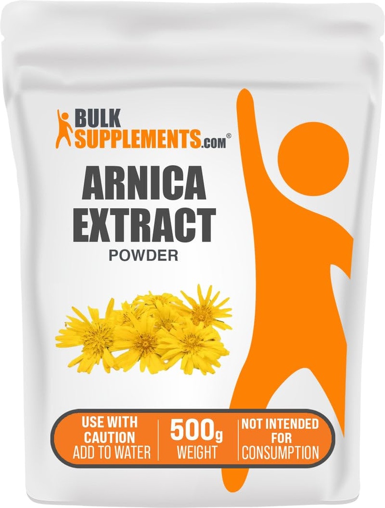 BulkSupplements.com Arnica 추출물 분말 - 말린 Arnica 꽃에서 초본 보충, 사용 당 서빙 Vary, 500g (1.1 파운드) (1의 포장)