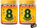 8Greens 매일 섬유 최고 녹색 Gummies - Tangerine 풍미: 8개의 진짜 녹색을 가진 부스트 면역 체계 & 소화 건강 - 비 GMO 공식, Chewables, 50 Vegan Gummies, 2의 팩