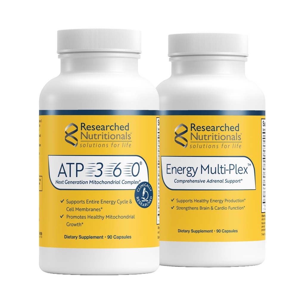 에너지 지원을위한 연구 된 영양 남성 및 여성 비타민 - 최적화 된 에너지 듀오 - ADrenal Support & Mitochondrial Supplements - Optimal Cellular Energy - ATP 360 및 Energy Multi-Plex