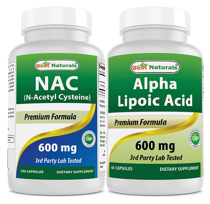 제일 자연적인 NAC 600 mg & 알파 Lipoic 산 600 mg