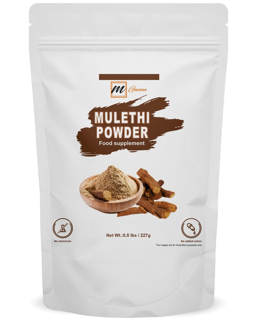 건강과 피부 관리와 화장품 정립을 위한 순수한 Mulethi/Licorice/Glycyrrhiza Glabra 분말 227 GMS/0.5 LBS