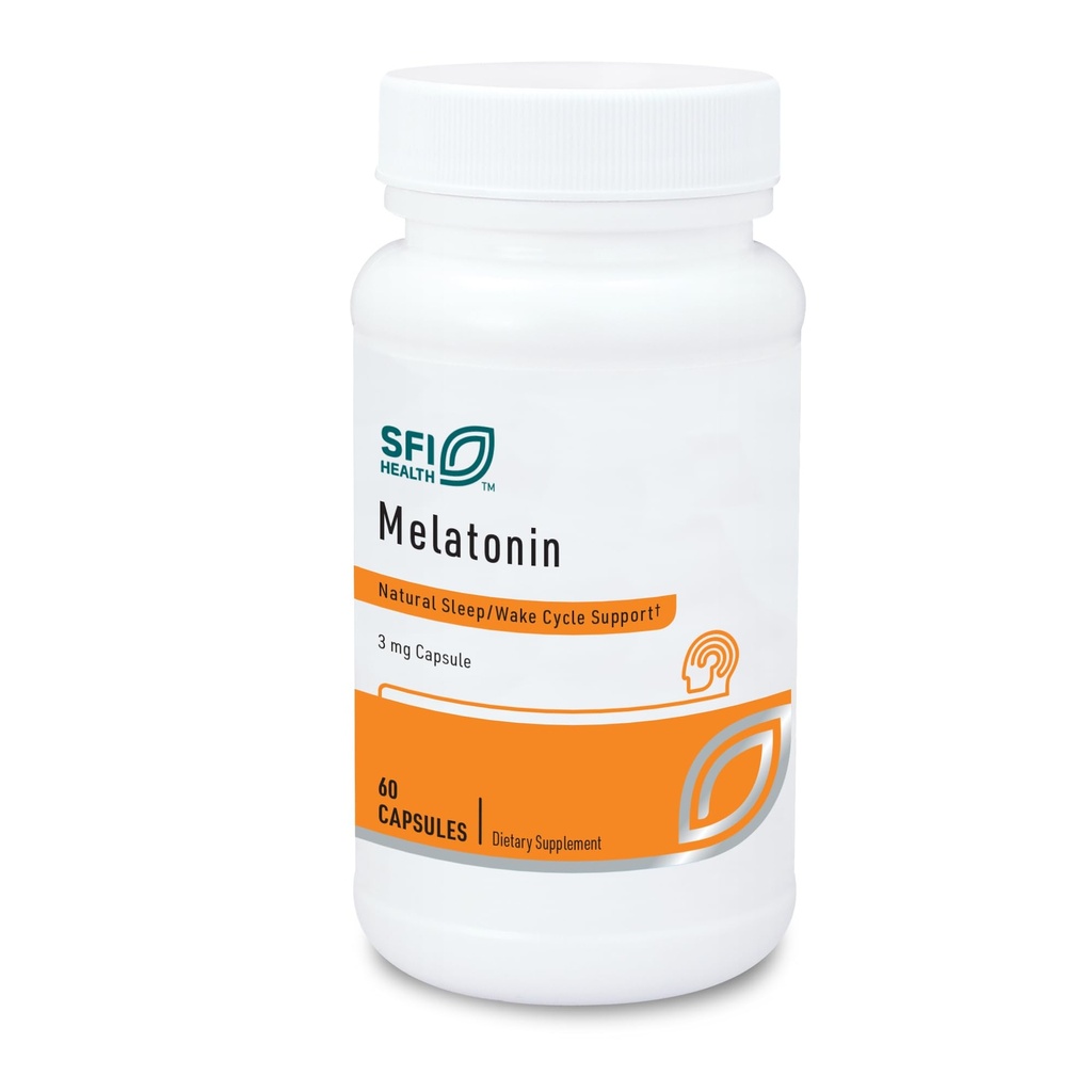 Klaire Labs SFI 건강 Melatonin 3 Milligrams - 남성 및 여성을위한 수면 지원 (60 채식 캡슐)