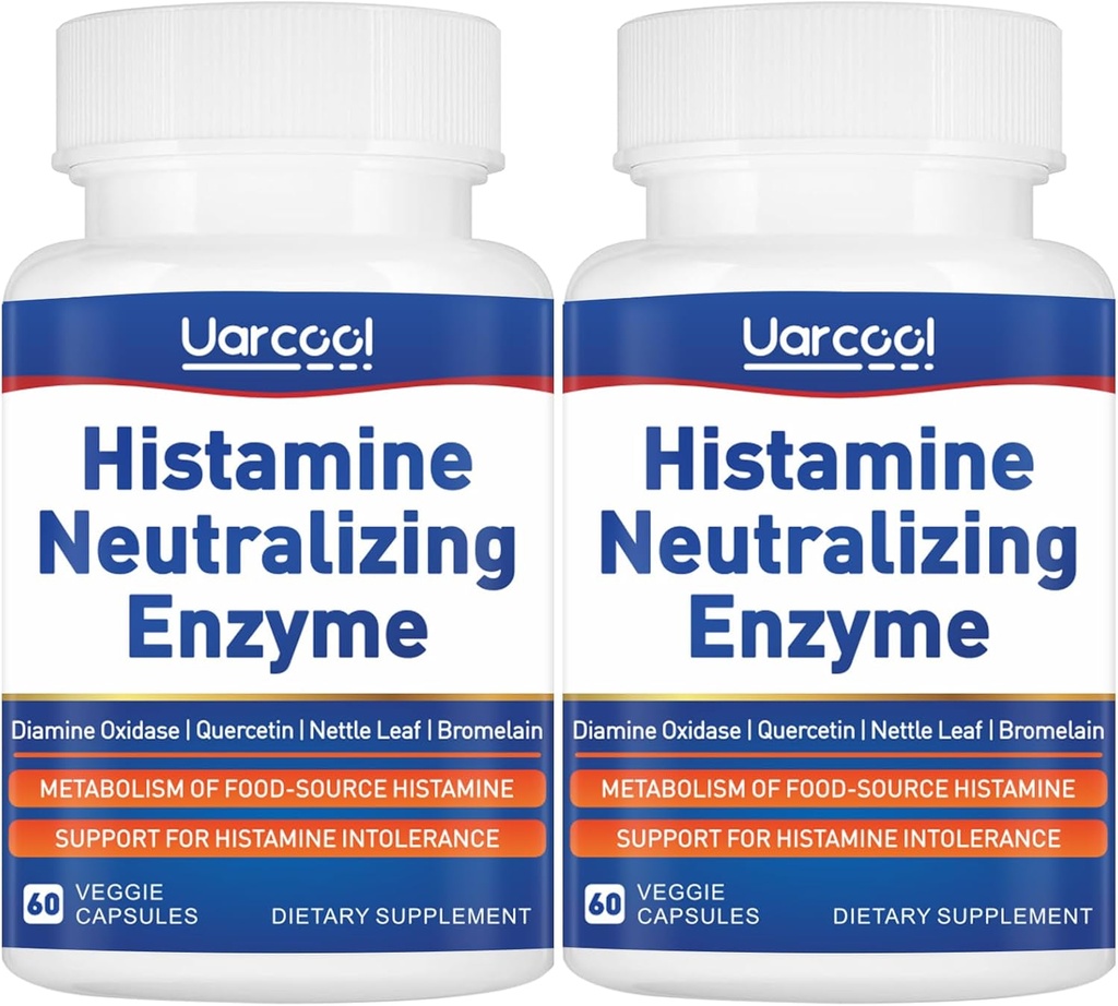 DAO 효소 보충교재 Histamine Diamine Oxidase 보충교재 매끄러운 소화를 위한 - 미국에서 만드는 - 60 Softgels (2개의 병)
