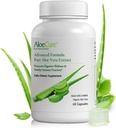 AloeCure 유기 알로에 Vera 캡슐, 봉사 당 130,000mg 안 알로에 잎 Equivelant, 지원 Gut 건강 & 소화성 안락, Stomach 산성 완충기, 자연적인 면역 보충교재, Aloin는, 60의 캡슐 해방합니다