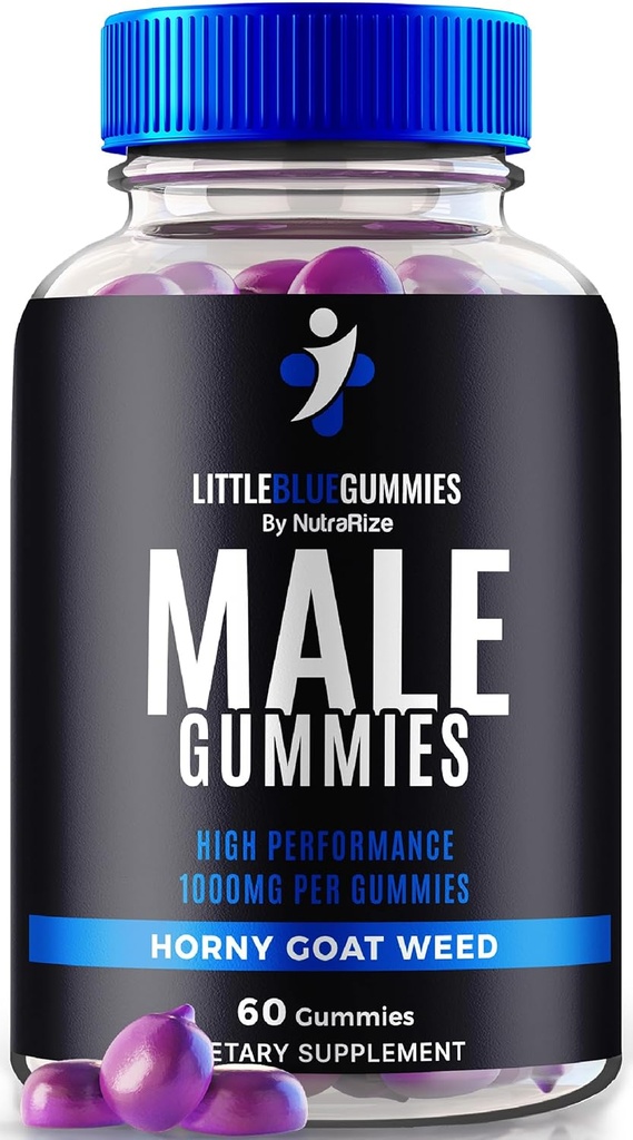남성용 Little Blue Gummies, 일일 영양, LittleBlue Gummy, 피크 성능 및 전반적인 건강을위한 All-Natural Multivitamin, 공식 리뷰 (60 Gummies)