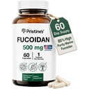 PRISTINE의 Fucoidan 500MG Immunity 보충교재 캡슐 - 60 일 공급 - 브라운 Seaweed 추출물 - 강력한 초본 산화 방지제 Lung 건강 & 피부 건강 지원