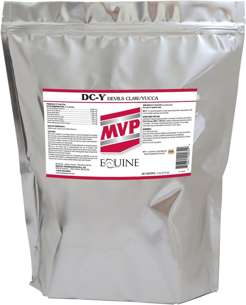 MVP DC-Y (5lb) Minimizing Aches 및 Tenderness는 말의 모든 일 활동과 관련 ...