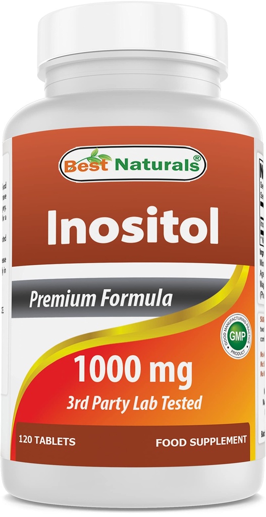 최고의 자연 Inositol 1000mg 120 정제 - 또한 호출 비타민 B8
