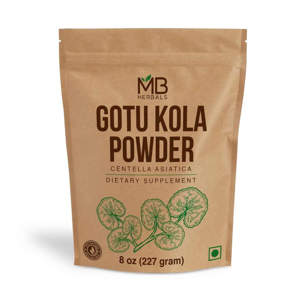 MB 초본 Gotu Kola 분말 8개 oz (0.5 lb/227 그램) | Centella asiatica