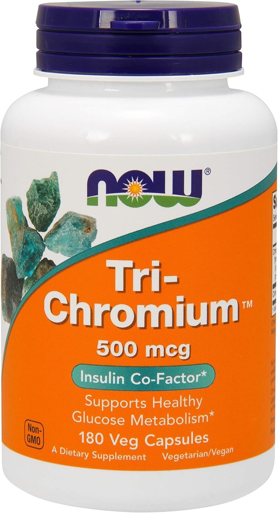 지금 음식 - Tri-Chromium 500 mcg. - 180 채식 캡슐