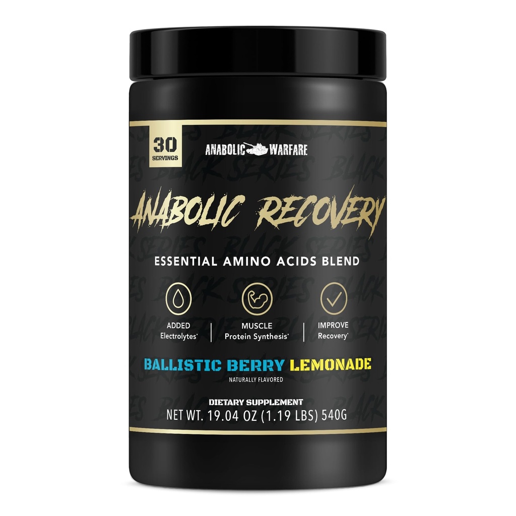 Anabolic Recovery, Essential Amino Acids, Post 운동 회복, 프리미엄 하이드로 션, Build Muscle* (BlackBerry Lemonade, 30 서빙)