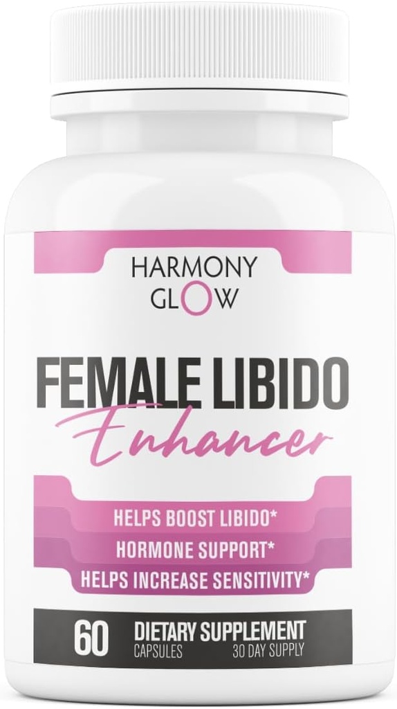하모니 GIow : 여성을위한 새로운 리비도 부스터 | Boost Desire, Mood, Energy, 감도 | Tribulus, Muira Puama + 12 More Ultra Dosed 강력한 성분 | 천연 및 안전한 3rd Party Tested - 60 캡슐