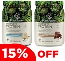 PlantFusion Complete Plant based Pea Protein Powder 번들, Non-GMO, Vegan, Dairy Free, Gluten Free, Soy Free, Allergy Free w/Digestive Enzymes, Dietary Supplement, 바닐라 콩 및 초콜릿 1 파운드