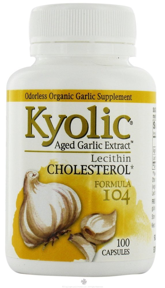 Kyolic 공식 104 Lecithin 캡슐을 가진 마늘 추출물 - 팩 당 100 -- 3