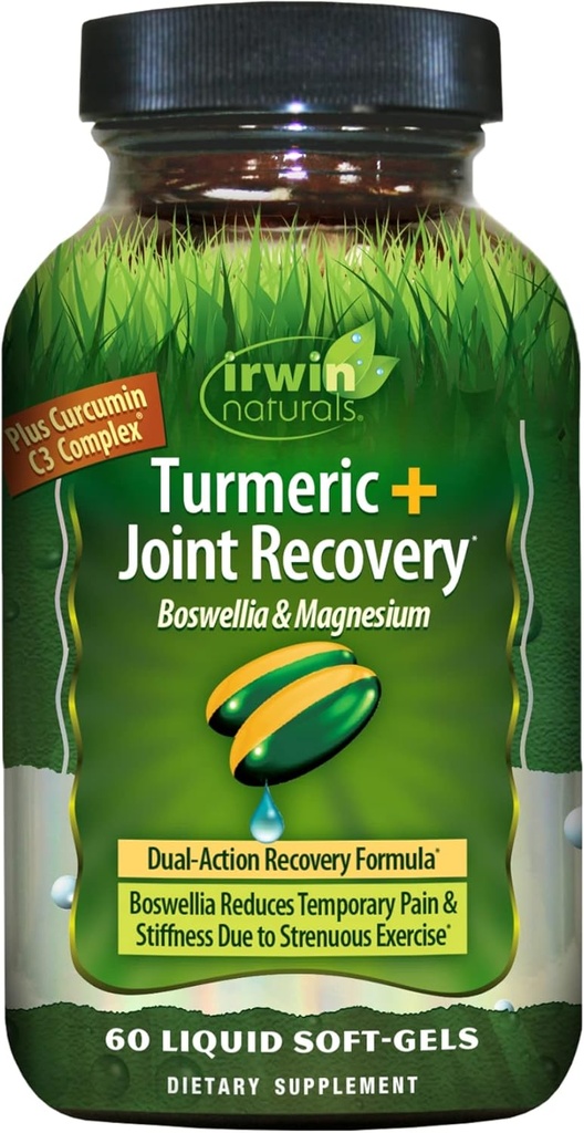 Irwin Naturals의 스포츠 후, Boswellia & Magnesium, 강력한 포스트 운동 회복, 60 액체 Soft-Gels