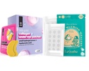 LE GUSHE Pimple Patches for Face (132 점) & 눈 패치 (30 쌍). 교원질 & 아미노산을 가진 금 눈 가면, 주름, 퍼피 눈 & 어두운 원형을 위한 냉각 눈 배려