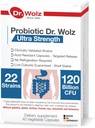 여성과 남성을 위한 독일 프리미엄 일일 프로바이오틱스, 120 Billion CFU - 22 Strains, Gut, Digestive Health Support Supplement, Target Release Pill Formula 40 Cout