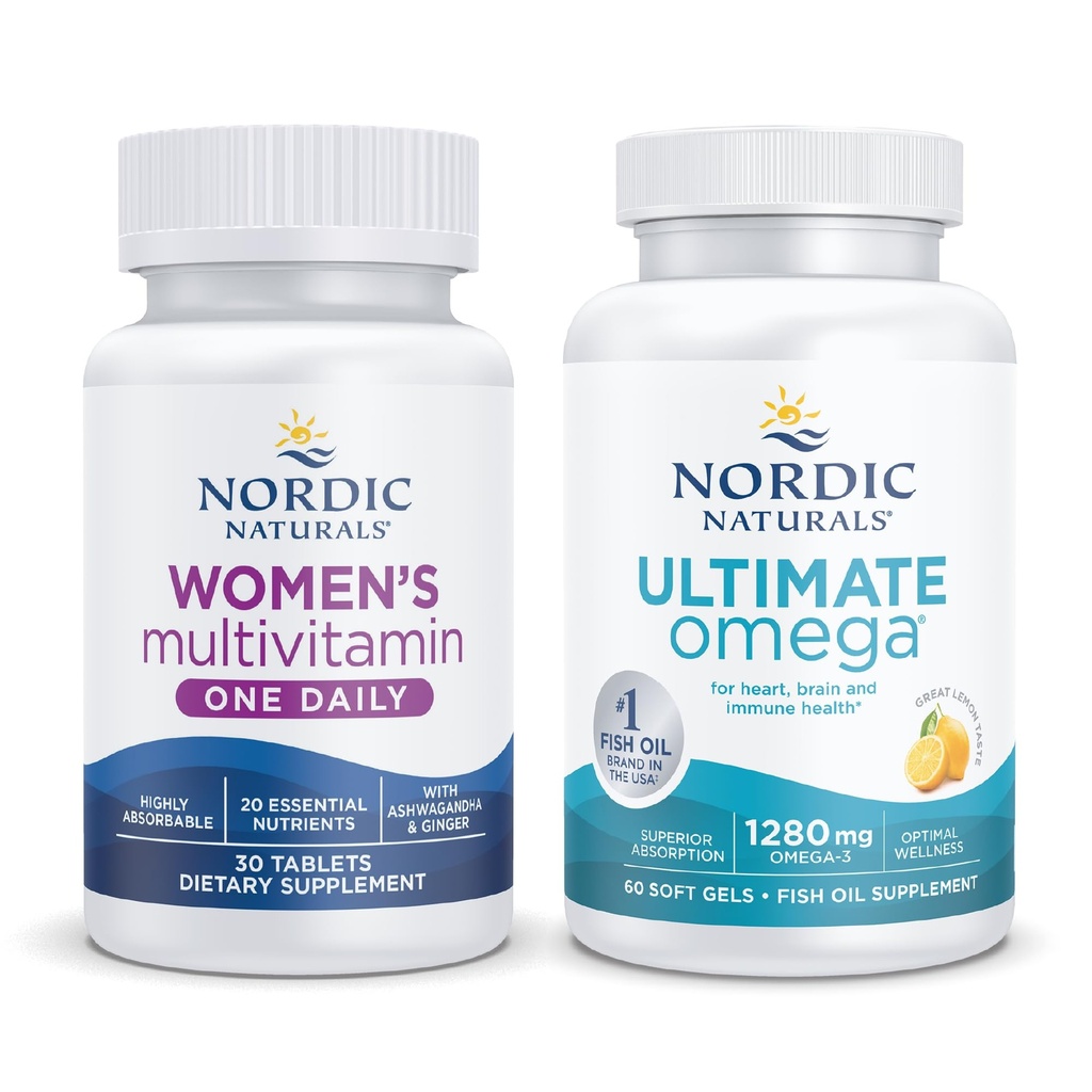 Nordic Naturals Starter Pack - 여성 멀티비타민 1일, Ultimate Omega
