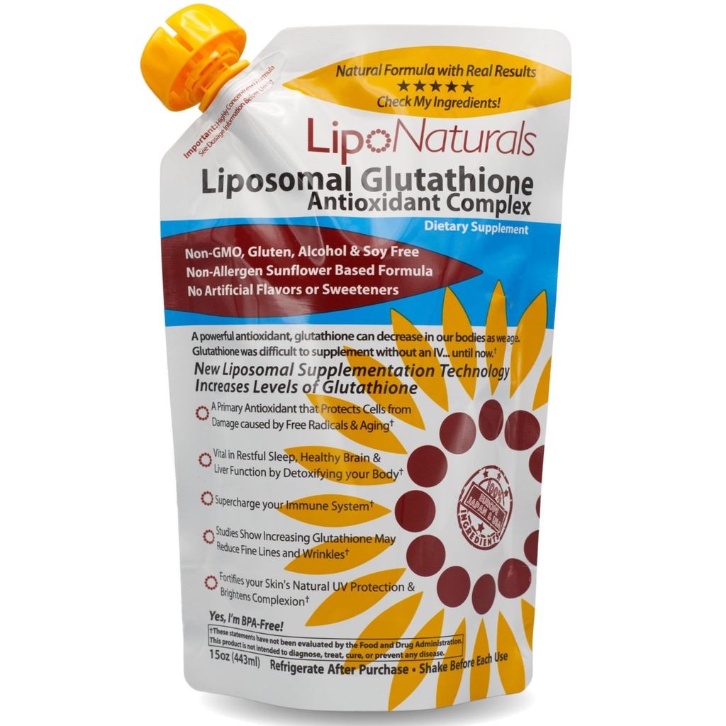 Lipo Natural Formula Immunity + Liver Health + 비타민 C와 노화 방지 지원 - Vegan, China-Free (15oz / 443ml)