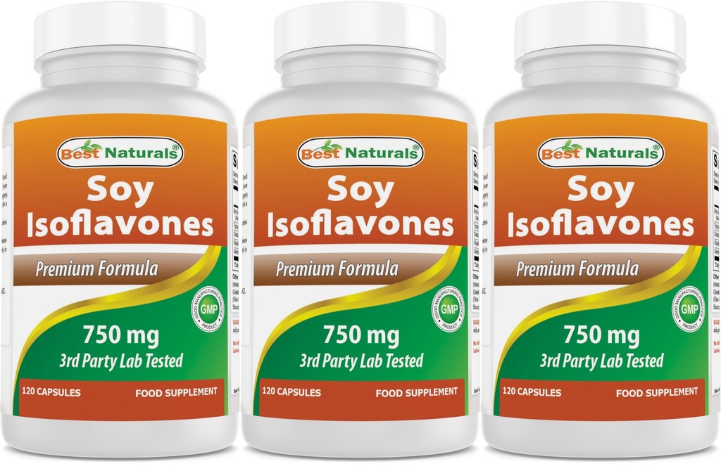 최고의 Naturals Soy Isoflavones 750 mg 120 캡슐 (120 개)