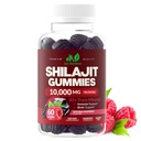 Men & Women을위한 Shilajit Gummies 10,000mg - 최대 강도 순수한 Himalayan Shilajit, Gluten-Free, Non-GMO, 100 % 채식 - 천연 라즈베리 맛 - 60 개
