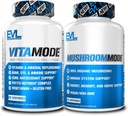 Evlution 남자의 Multivitamin와 버섯 복합체는 필수 무기물과 Phytonutrient Complex 플러스 Nootropic 사자 Mane 버섯 보충교재 캡슐을 가진 매일 Multivitamin를 보충합니다