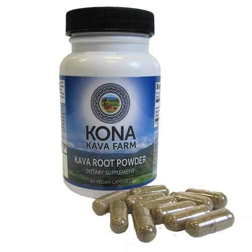 Kava Root Only Premium Capsules | Kava Root Extract Powder Capsules 10% Kavalactone | Kava Root 보충교재 (60 캡슐)