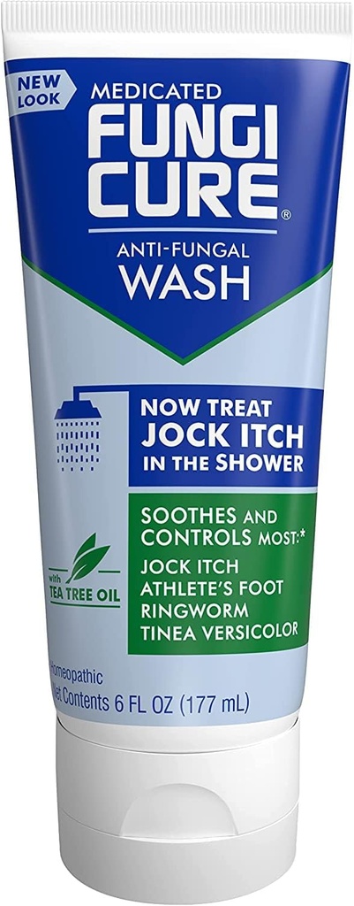 FungiCure Medicated Anti-Fungal Jock Itch Wash - 샤워 6 Fl Oz (팩 2)에 Jock Itch 치료